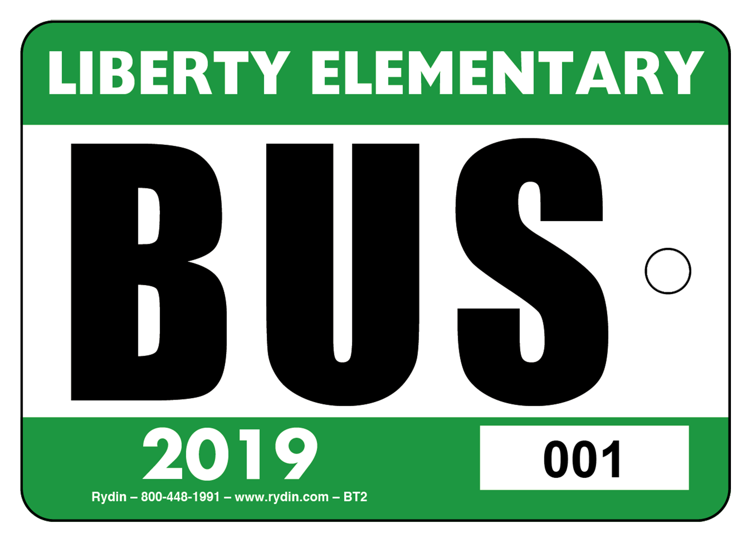school bus backpack tags