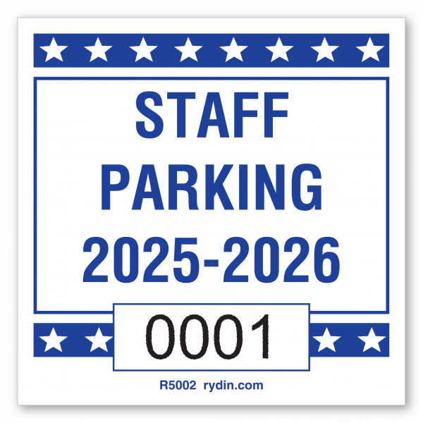 Star Border Decal with Large Sequential Numbering