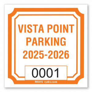 Cove Corner Border Decal with Large Sequential Numbering