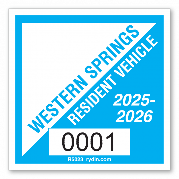 Diagonal Split Decal with Large Sequential Numbering
