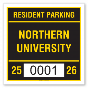 Colored Background and Border Decal with Sequential Numbering