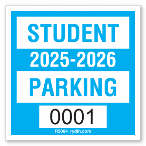 Colored Center and Border Decal with Large Sequential Numbering