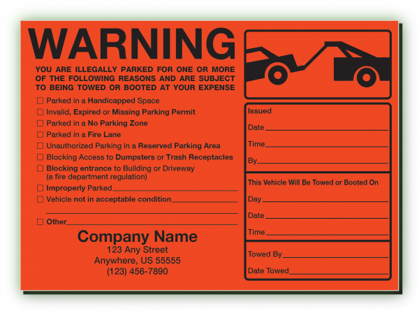 Fluorescent Red Warming Tow Decal WL3