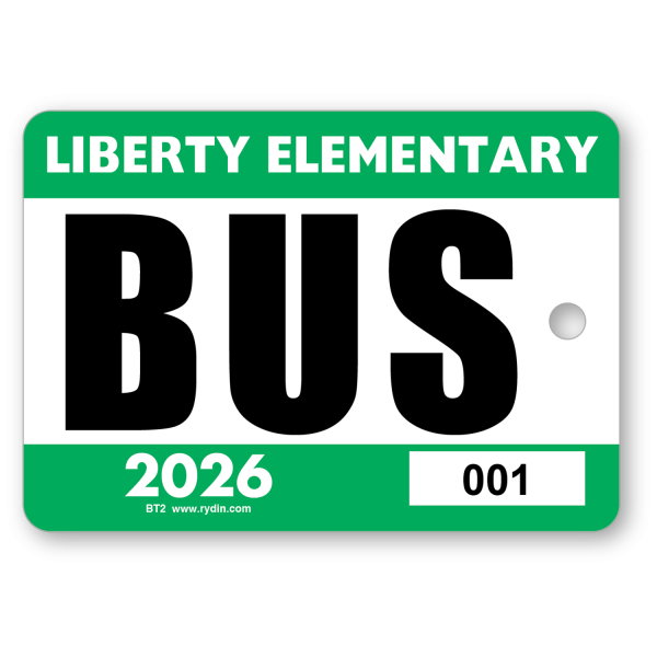 BT-02 Custom BUS Backpack Tag