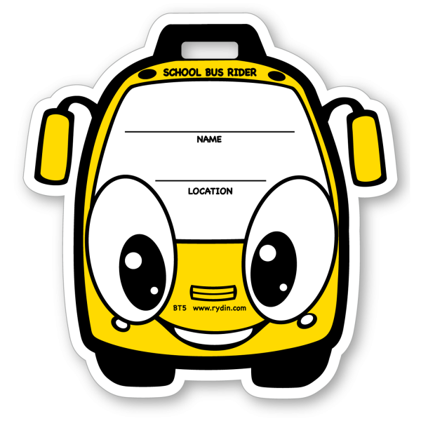 BT-05 Stock Yellow Bus Backpack Tag