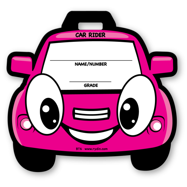 BT-06 Stock Pink Car Backpack Tag