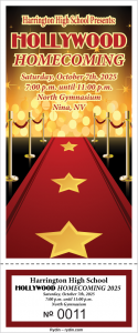 Red Carpet Ticket Design