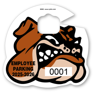 M-300 Bull Dog Mascot Hang Tag