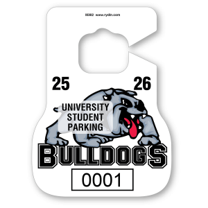 M-302 Bull Dogs Mascot Hang Tag