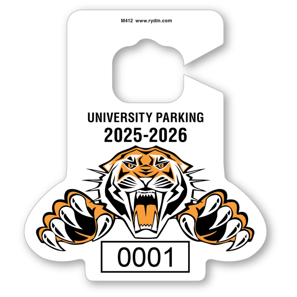 M-412 Tiger Mascot Hang Tag