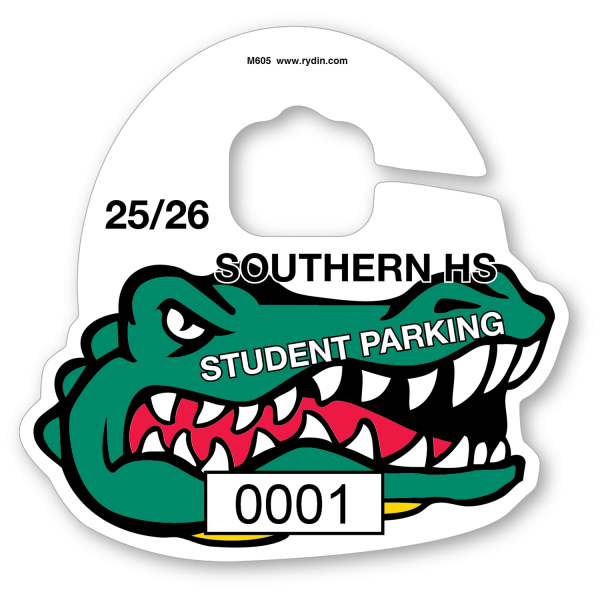 M-605 Alligator Crocodile Mascot Hang Tag