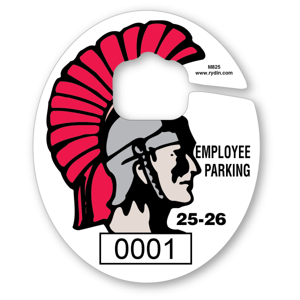 M-825 Spartan Mascot Hang Tag