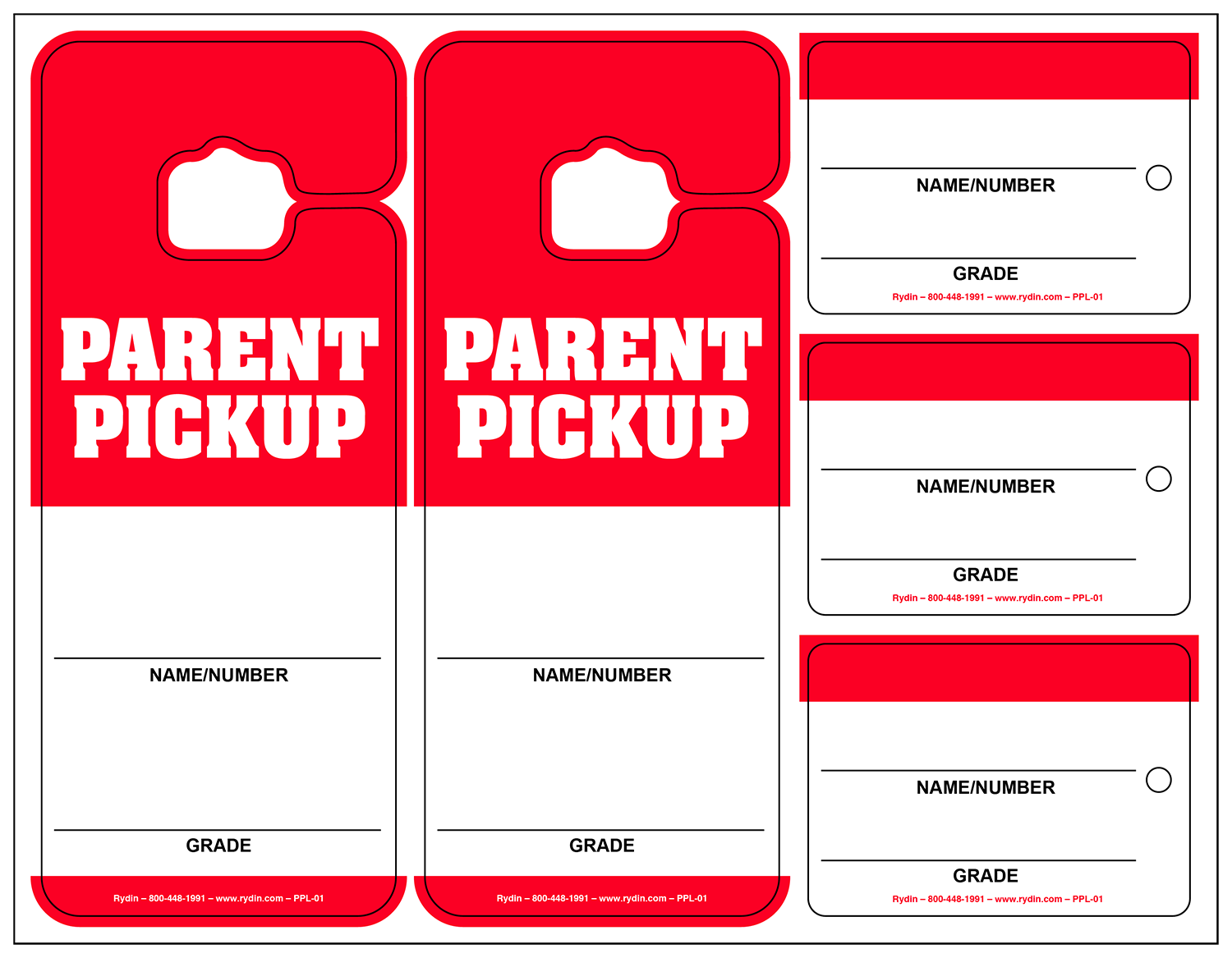 Car Rider & Parent Pick Up Tags Archives