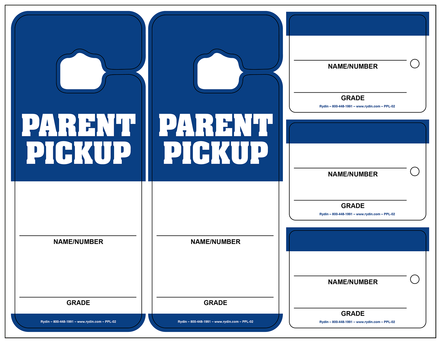 Parent Pick Up Hang Tags And Backpack Tags