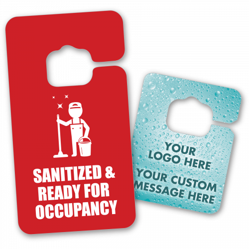 Sanitized and Ready Door Hangers
