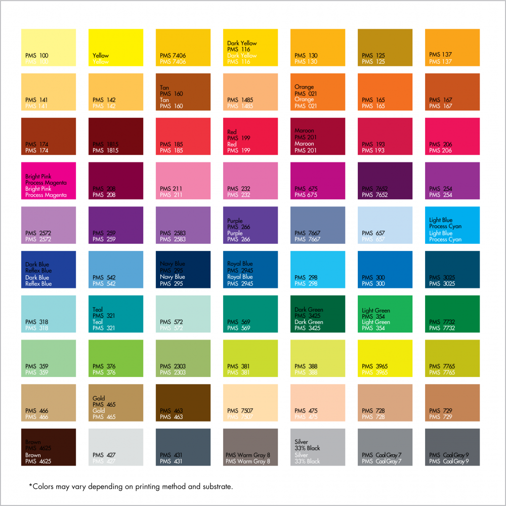 Expanded Color Chart