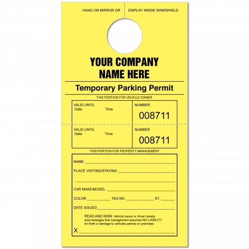 T-7069 Perforated Temporary Hang Tag