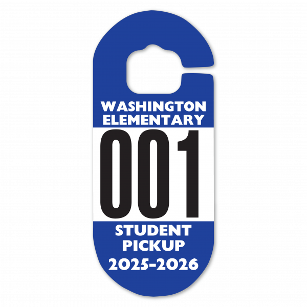 Oval/Racetrack Student Pickup Hangtags