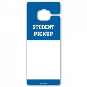 Student Pickup Hangtag Blue