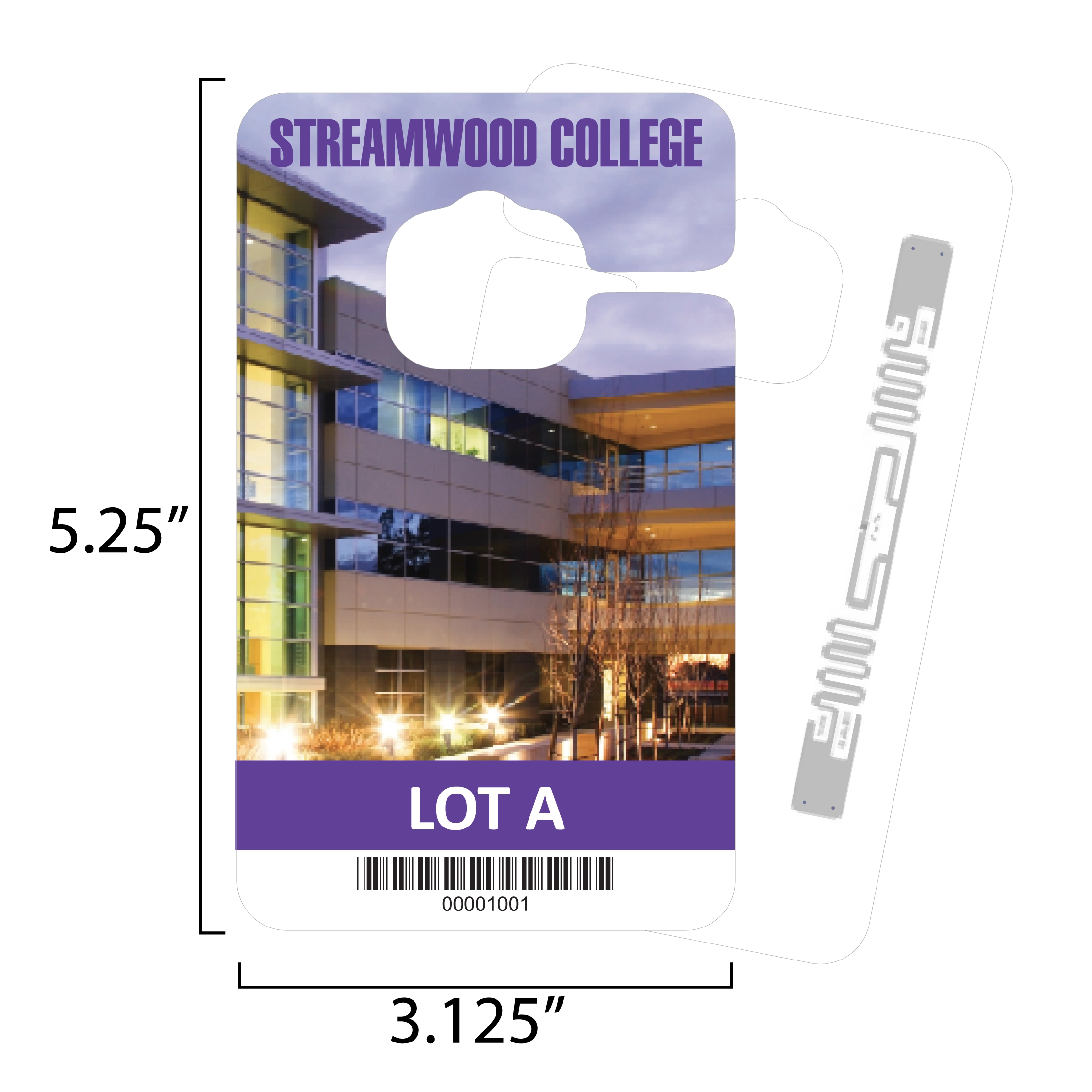 RFID vertical hang tag measurement