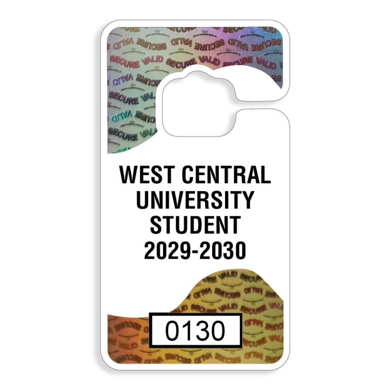 Parking Permit with Hologram Security Feature