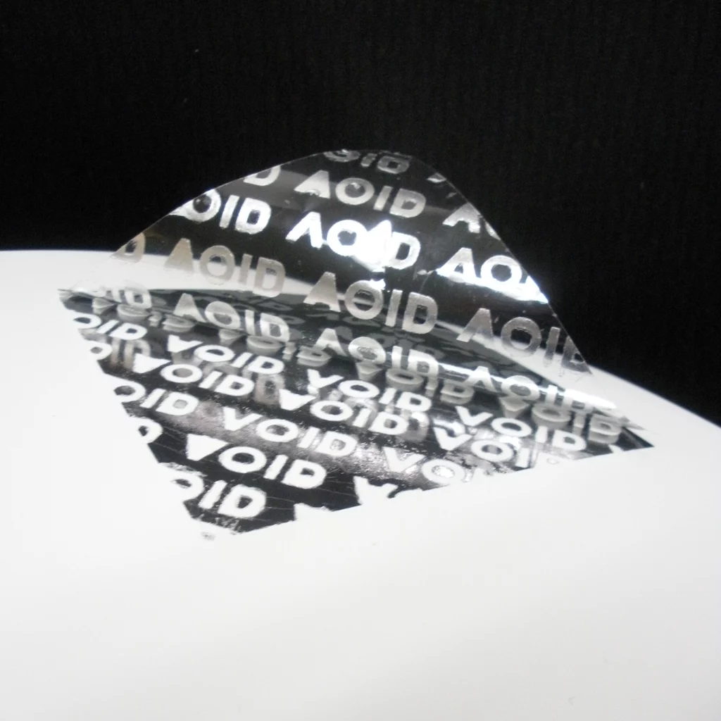 Destructible Void Polyester Security Feature for Parking Permit Decals
