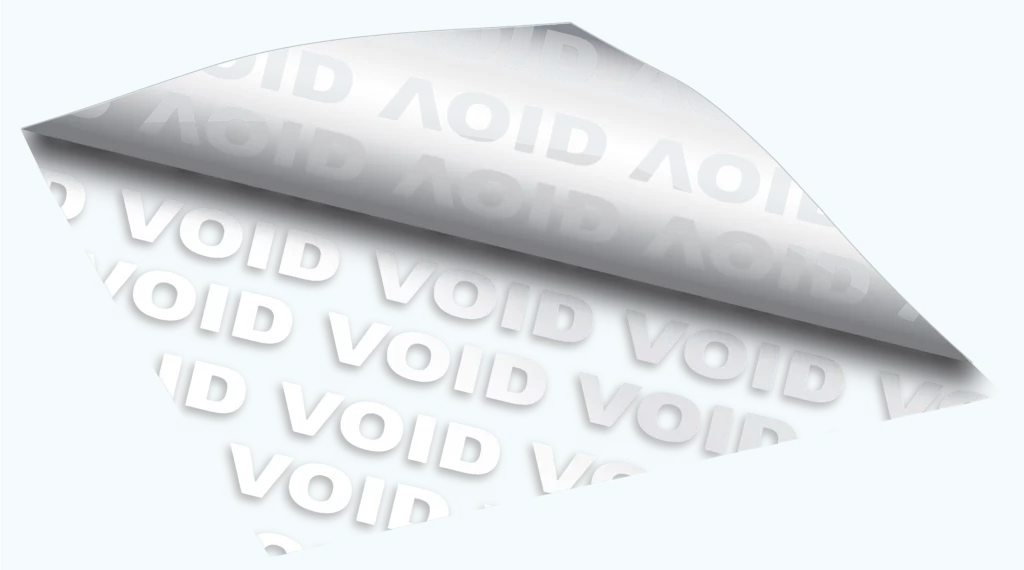 Void Polyester security parking permit decal