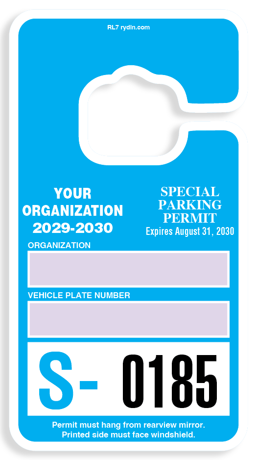30-Mil Composite Parking Permit with Abrasive Ink Material