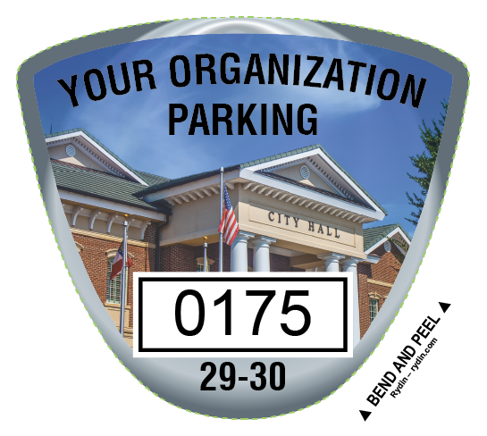 Outside/Bumper Parking Permit Decal with Reflective Material