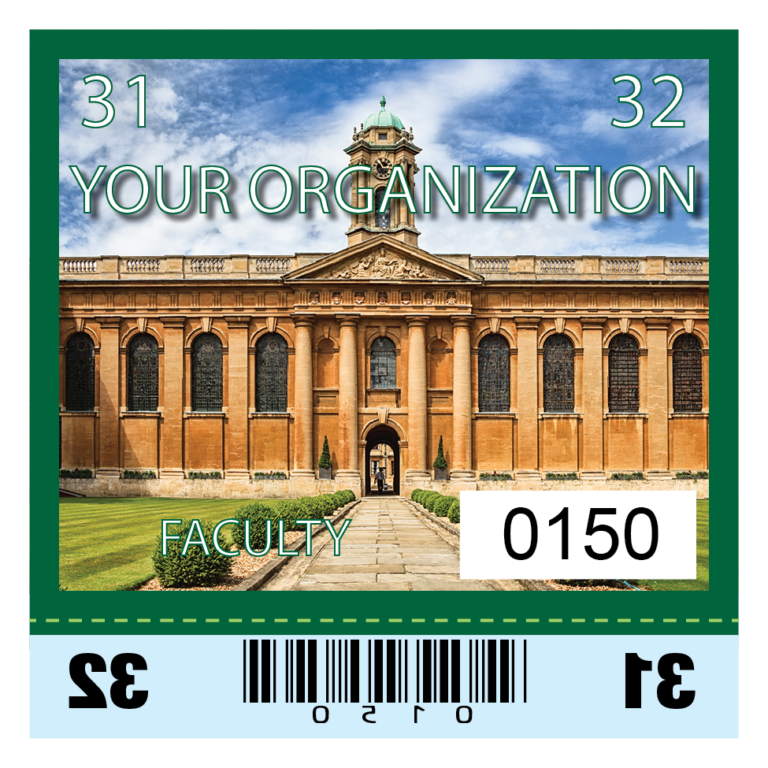 Parking Permit Decal with Acetate 90# Liner made of Semi-Destructible Material