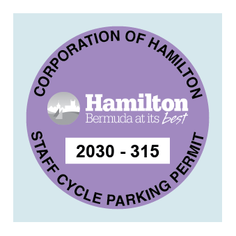 Parking permit decal material inside window