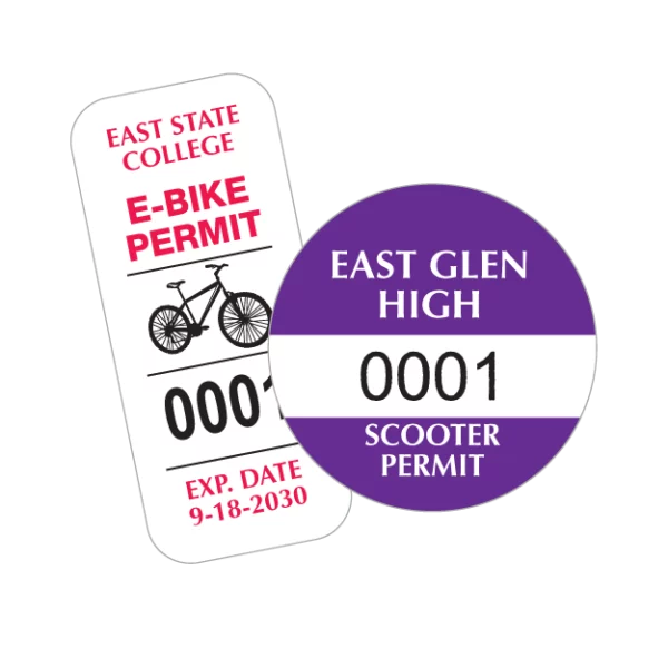e-bike permit decals