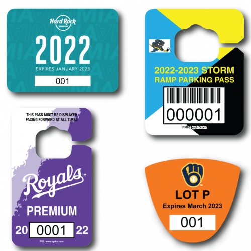 Four Custom Stadium Parking Permits