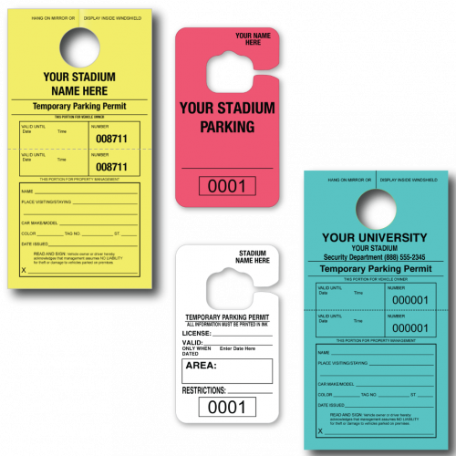 Four Temporary Parking Passes