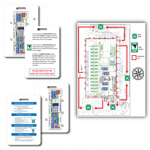 Amazon Custom Printed Evacuation Maps and Badges